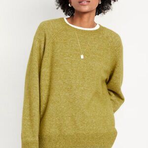Old Navy Lime Green Cozy Crew-Neck Sweater Large